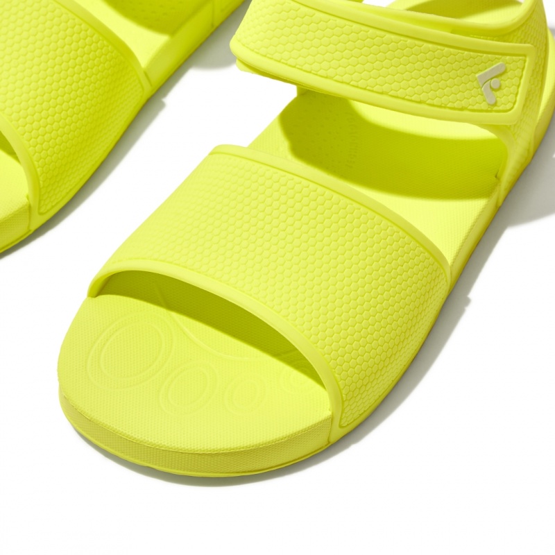 Yellow Fitflop Iqushion Rubber Kids' Back-Strap Sandals | UAE-3945-XLWYR