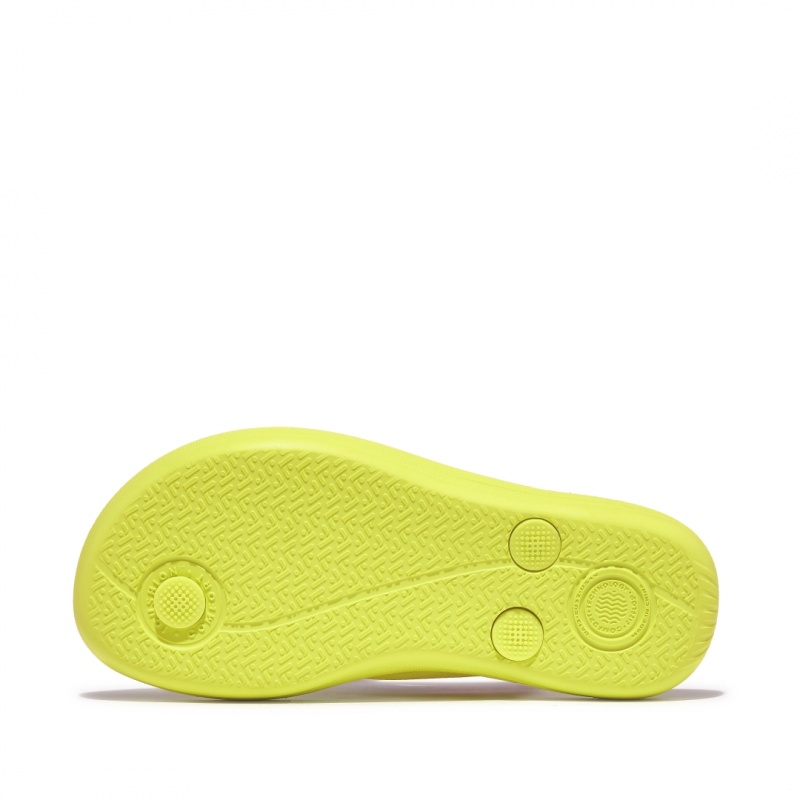 Yellow Fitflop Iqushion Rubber Kids' Flip Flops | UAE-8764-GUPDO