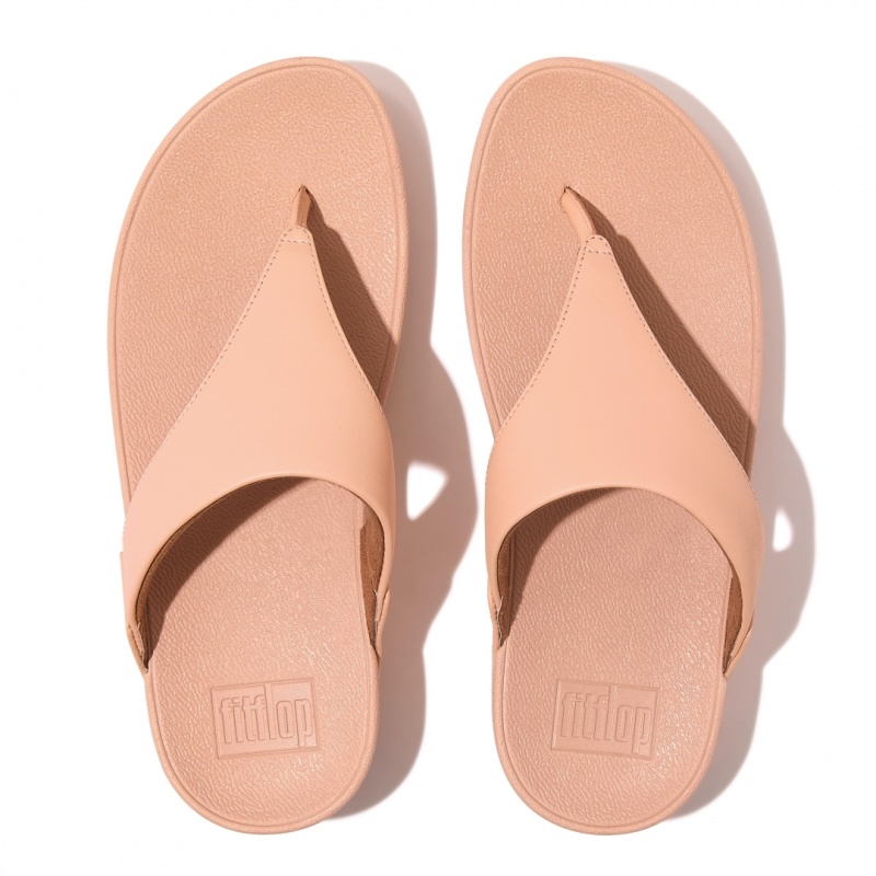 Yellow Fitflop Lulu Leather Women's Toe-Post Sandals | UAE-1289-NMEGD