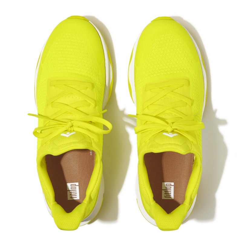 Yellow Fitflop Vitamin-Ffx Polyester Knit Lycra Tpu Men's Sneakers | UAE-9853-JHLIE