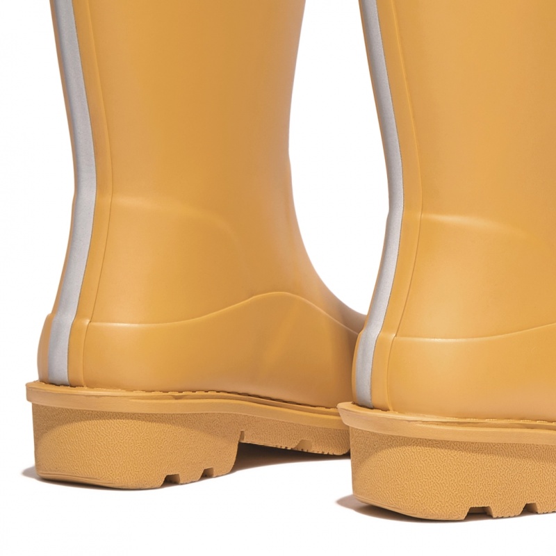 Yellow Fitflop Wonderwelly Natural Mix Welly Kids' Rubber Boots | UAE-7280-TSVGA